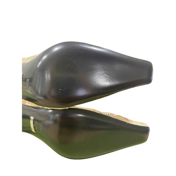 Gucci Demi Crystal GG Logo Mesh Pointed Toe Ankle Boot Tan Nude 85mm - Picture 9 of 9